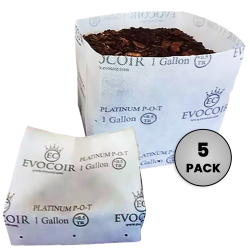 Evocoir Platinum Grow Bag 1 Gal 5 Pack